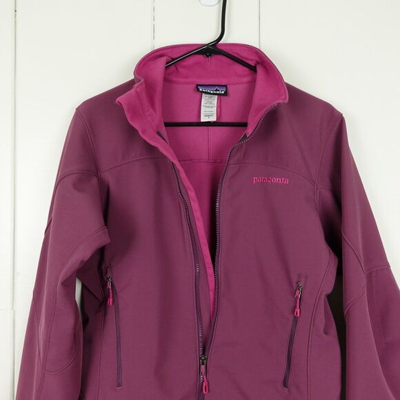 Patagonia Adze Soft Shell Polartec Full Zip Jacket Womens Size Small Purple - Picture 7 of 13